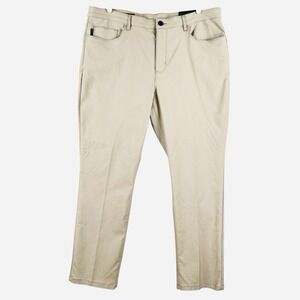 NWT Perry Ellis Men's Stretch Slim Fit Pants Size 38x30 Stone Color Slim Leg